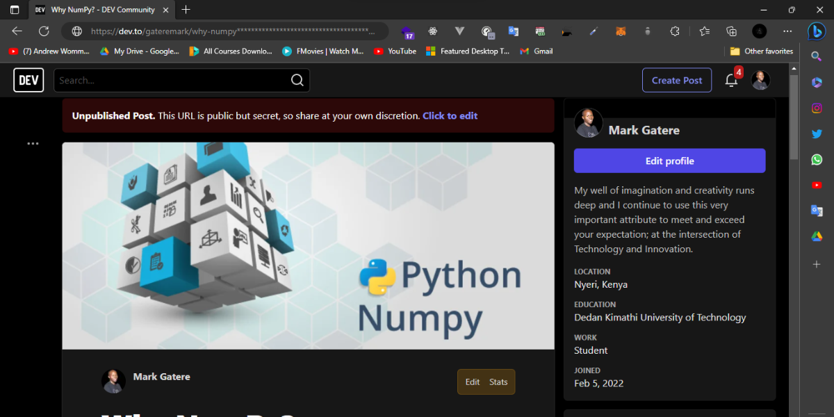 Numpy draft Blog image